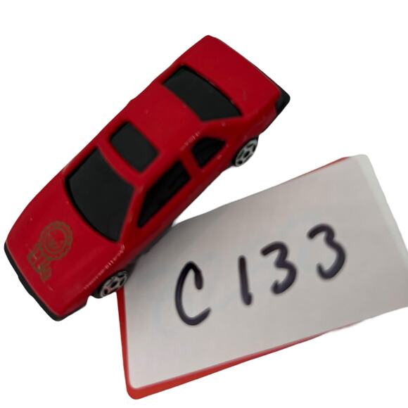 Red Pontiac-Inspired Diecast Toy Car with Gray Trim 1:64 Scale - Picture 8 of 8